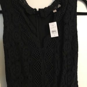 Ann Taylor Loft Black Lace Dress NWT